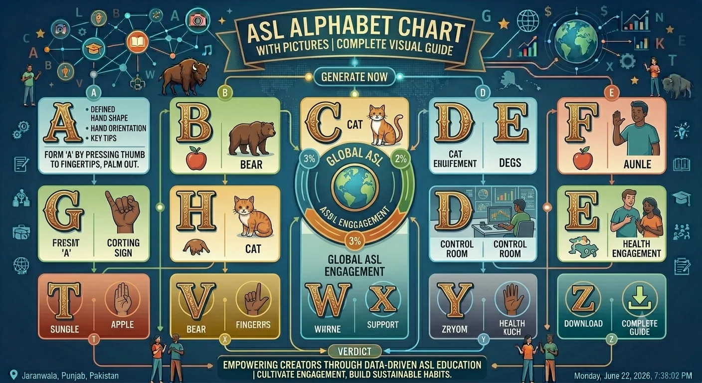 ASL Alphabet Chart with Pictures Complete Visual Guide