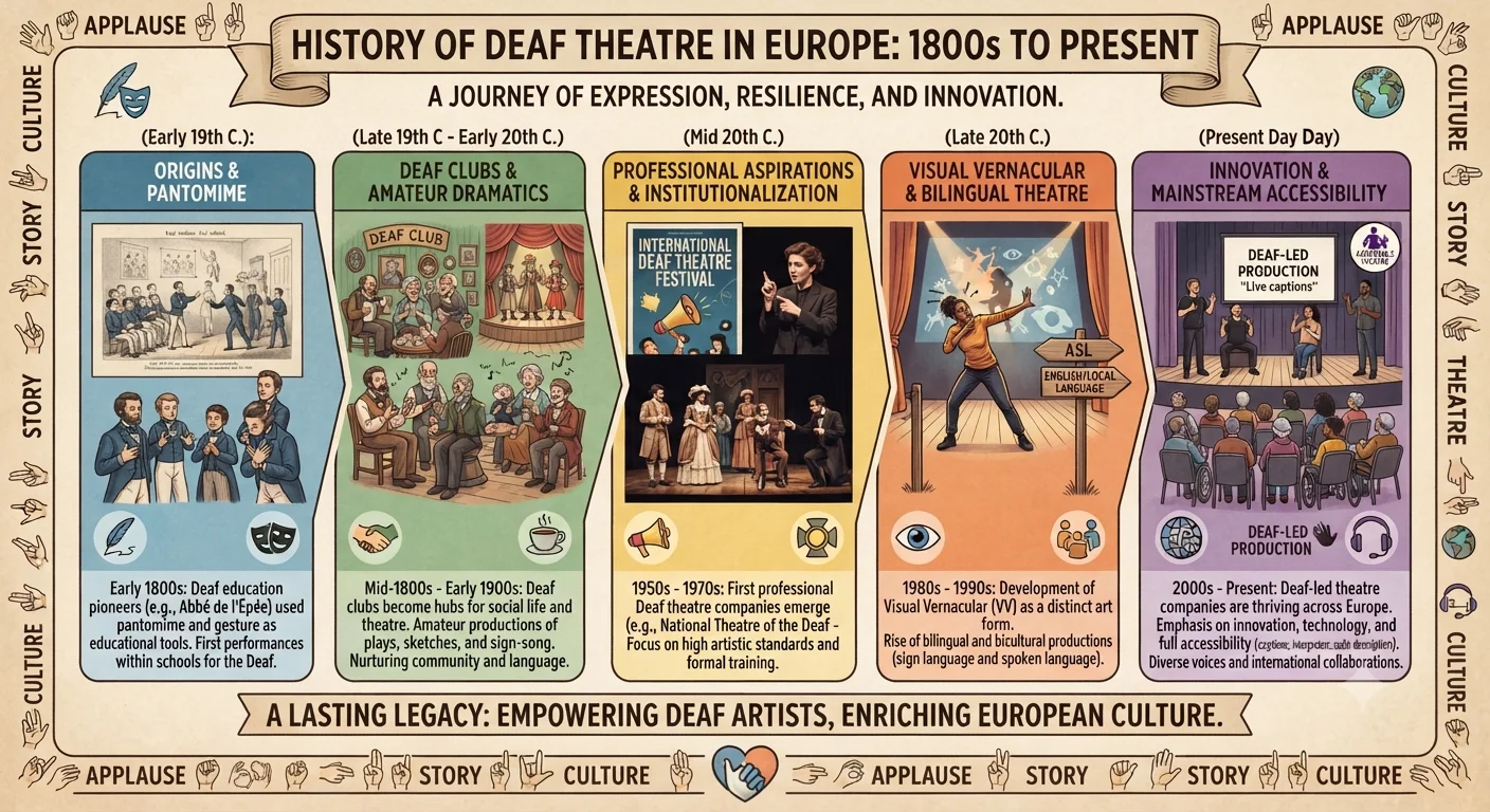 History of Deaf Theatre in Europe from 1800s to Present