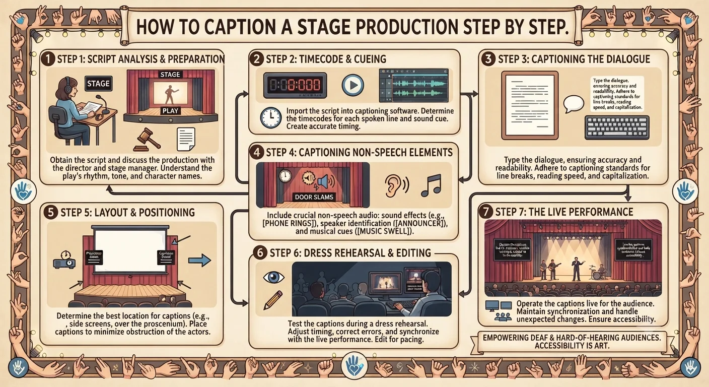 How to Caption a Stage Production Step by Step