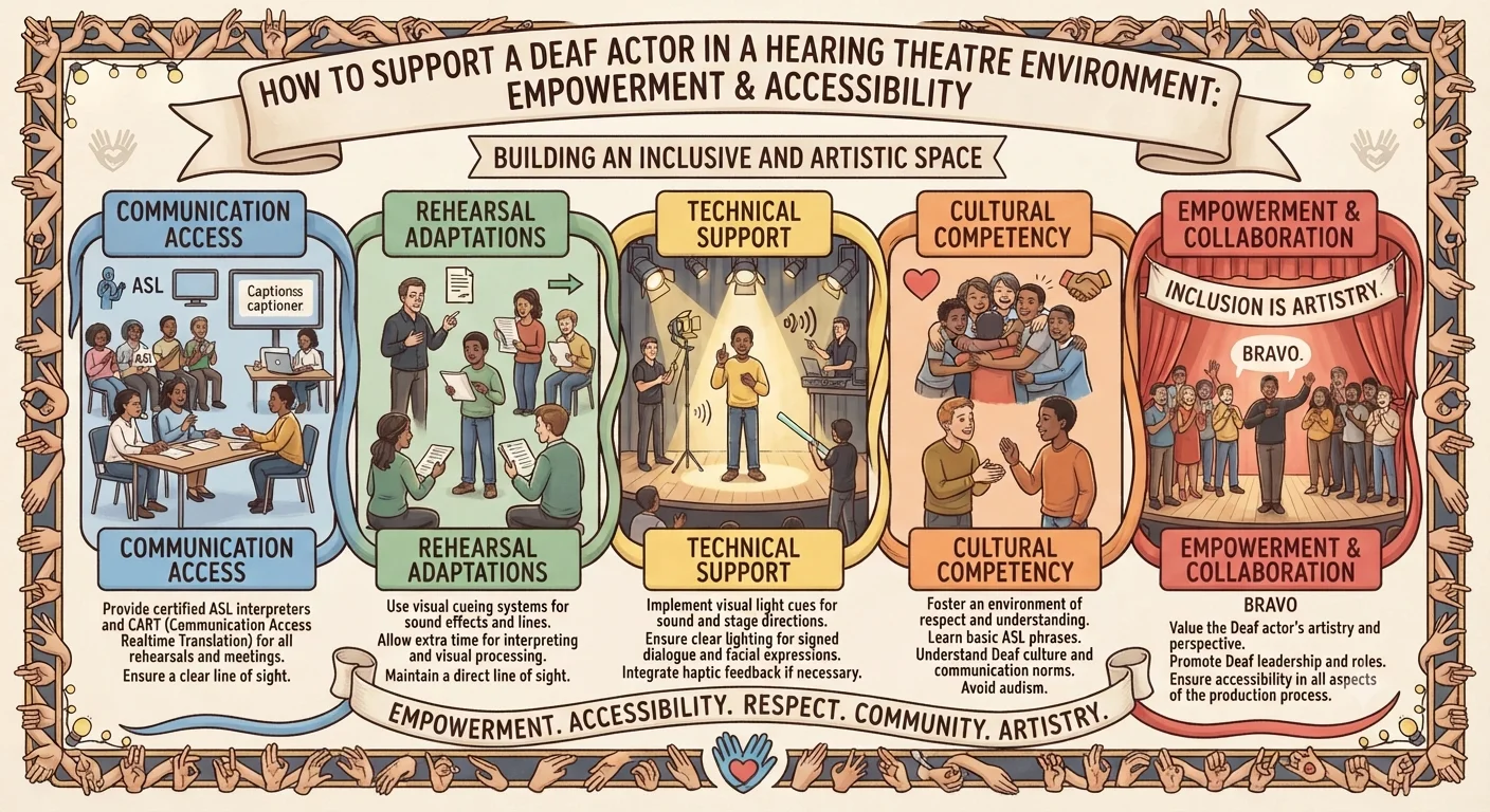 How to Support a Deaf Actor in a Hearing Theatre Environment