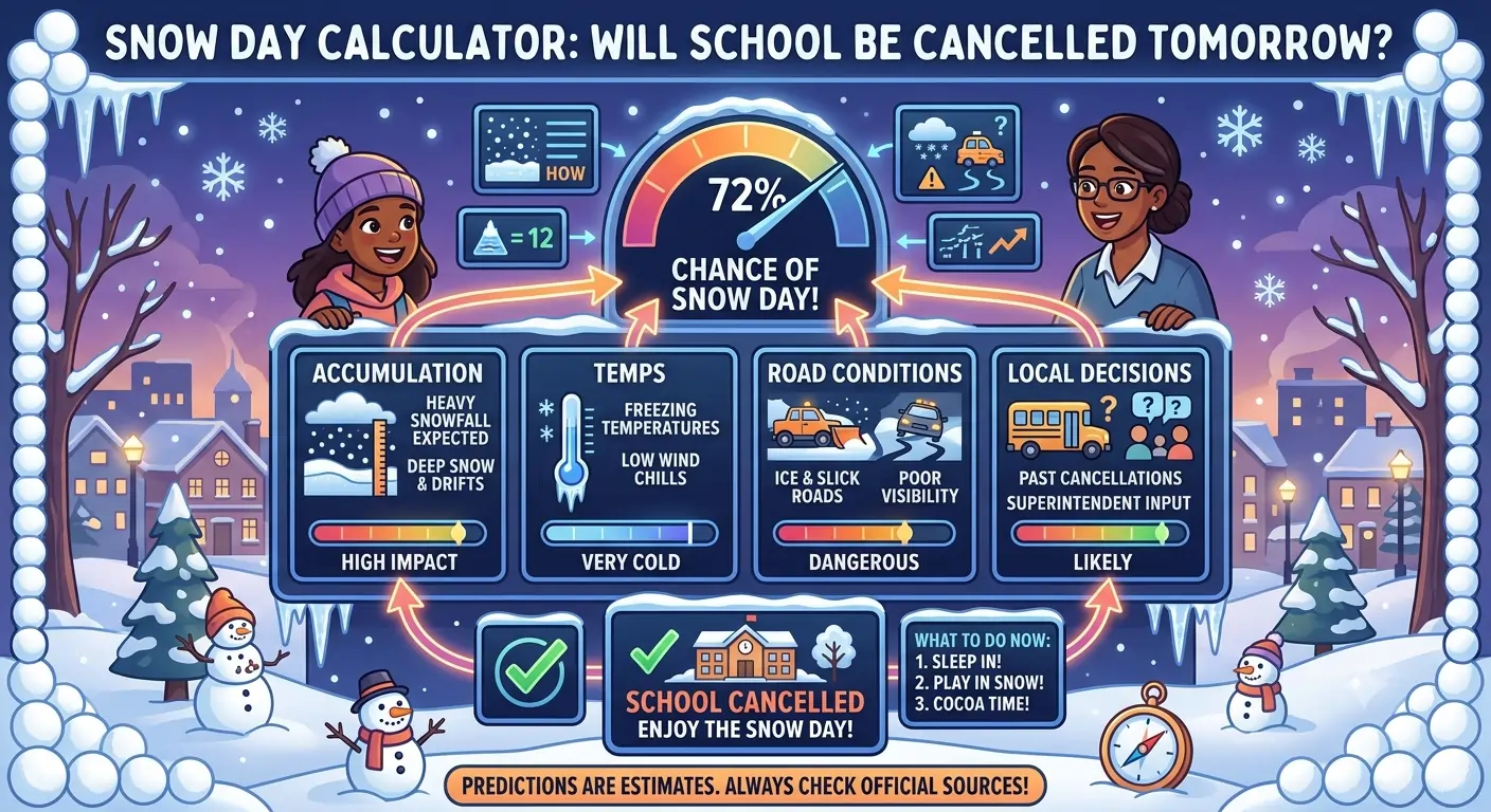 Snow Day Calculator: Will School Be Cancelled Tomorrow?