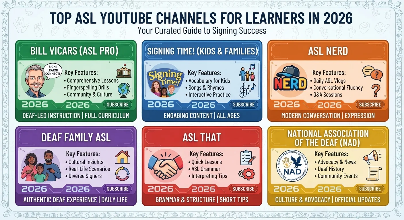 Top ASL YouTube Channels for Learners in 2026